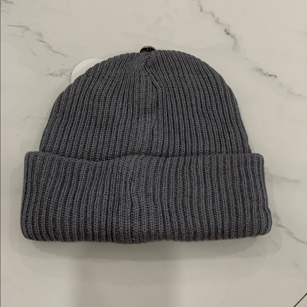 Chrome Hearts Grey Cross Patch Beanie Hat - Picture 2 of 2